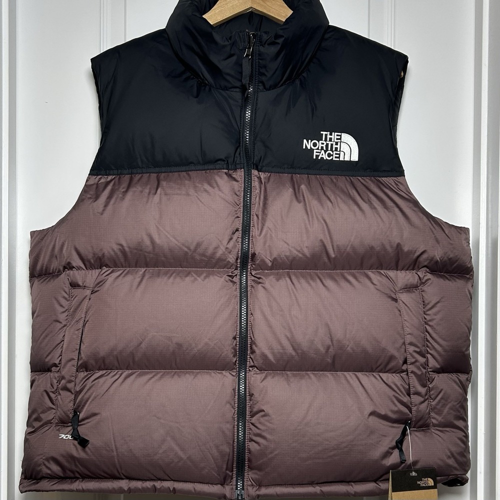 The North Face Tawny Quartz 1996 Retro Nuptse 700 Fill Down Full Zip Puffer Vest